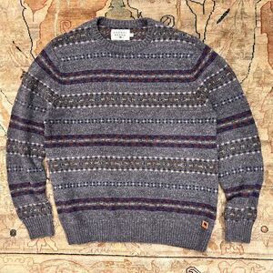The Normal Brand Fair Isle Men's Large Wool Sweater Camp Woodsman NWOT $138